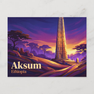 Obelisk Axum Etiopien Vykort