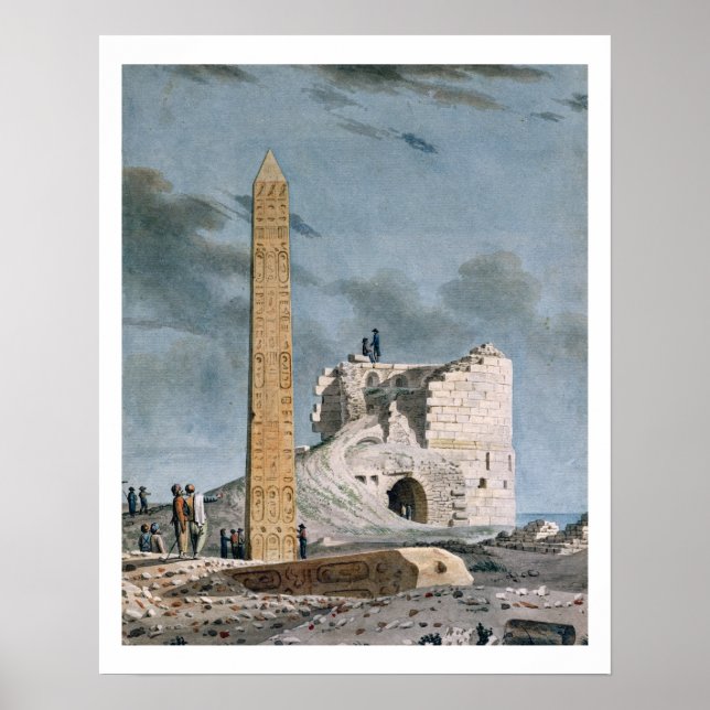 Obelisk of Cleopatra (w/c on papper) Poster (Framsidan)