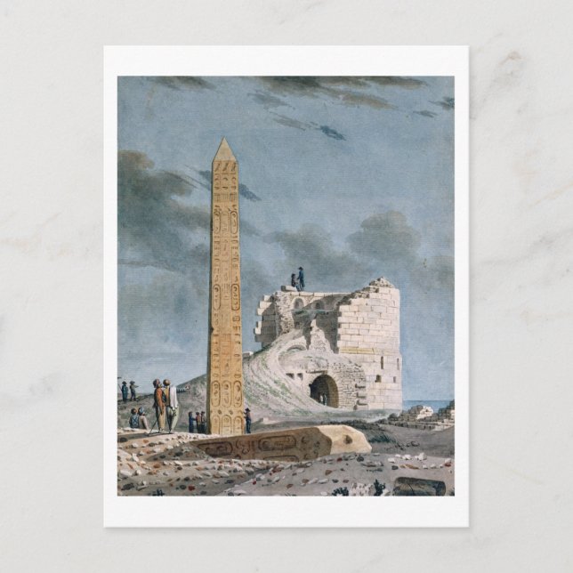 Obelisk of Cleopatra (w/c on papper) Vykort (Framsida)