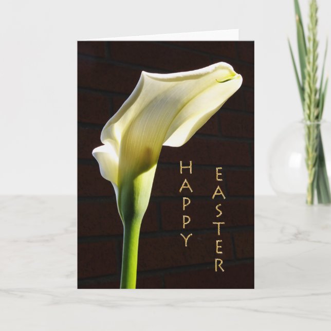 Obelyst calla lily påsk-kort helgkort (Framsida)