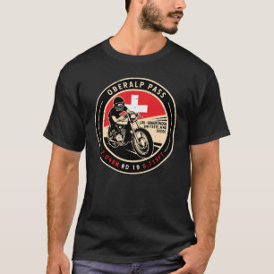 Oberalp Pass   Schweiz   Motorcykel T Shirt