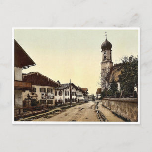 Oberammergau, general view, Upper Bavaria, Tysklan Vykort