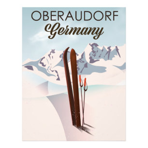 Oberaudorf Tyskland ski poster