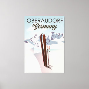 Oberaudorf Tyskland ski poster Canvastryck