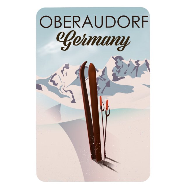 Oberaudorf Tyskland ski poster Magnet (Vertikal)