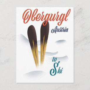 Obergurgl Austria Ski poster Vykort