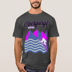 Obergurgl Austria Ski Resort Snowboardin T Shirt