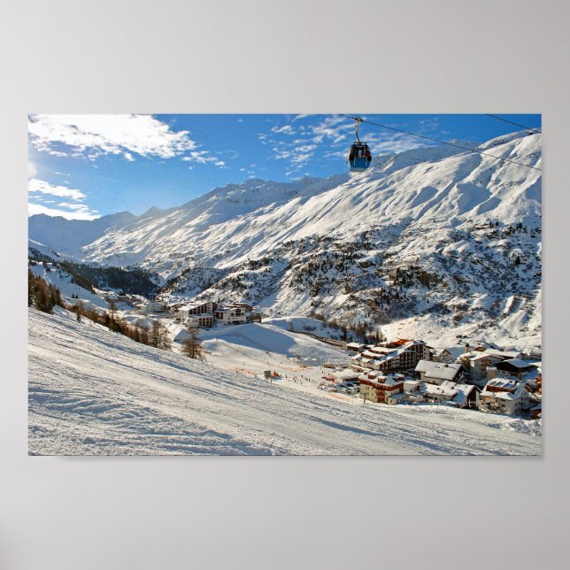 Obergurgl Hochgurgl Tirol Österrikes Alpernor Öste Poster (Framsidan)