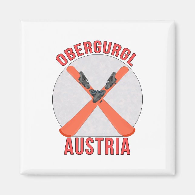 Obergurgl, Österrike Magnet (Framsidan)
