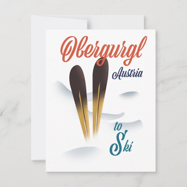 Obergurgl Österrike skidaffisch (Framsida)