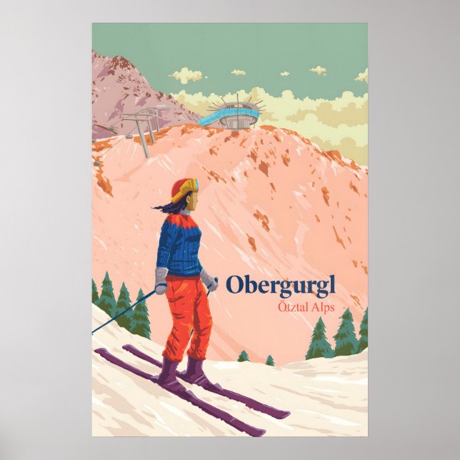 Obergurgl skidortens reseposter poster (Framsidan)