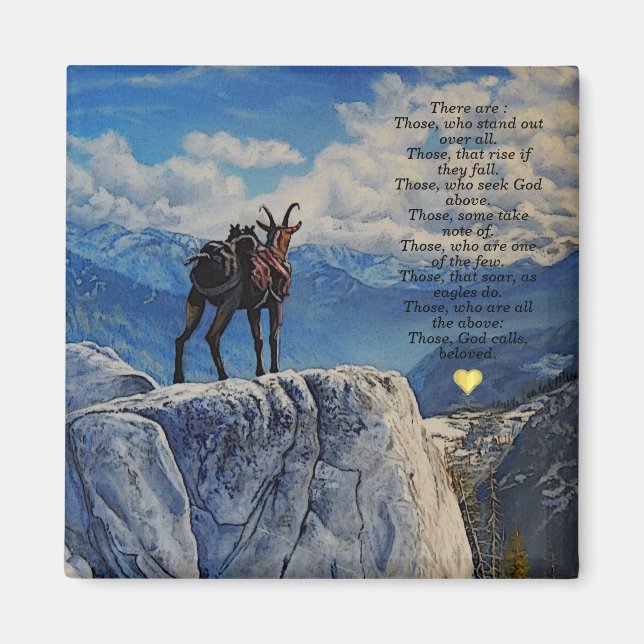 Oberhalsi Pack Goat/Idaho Mountain/Dikt/c/eart M Magnet (Framsidan)