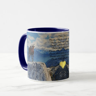 Oberhalsi Pack Goat in Idaho Mountain/cartooned Mugg