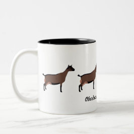 Oberhasli Dairy Goats Två-Tonad Mugg
