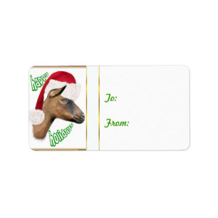 Oberhasli Goat jul Gift Märkre Sticker Adressetikett