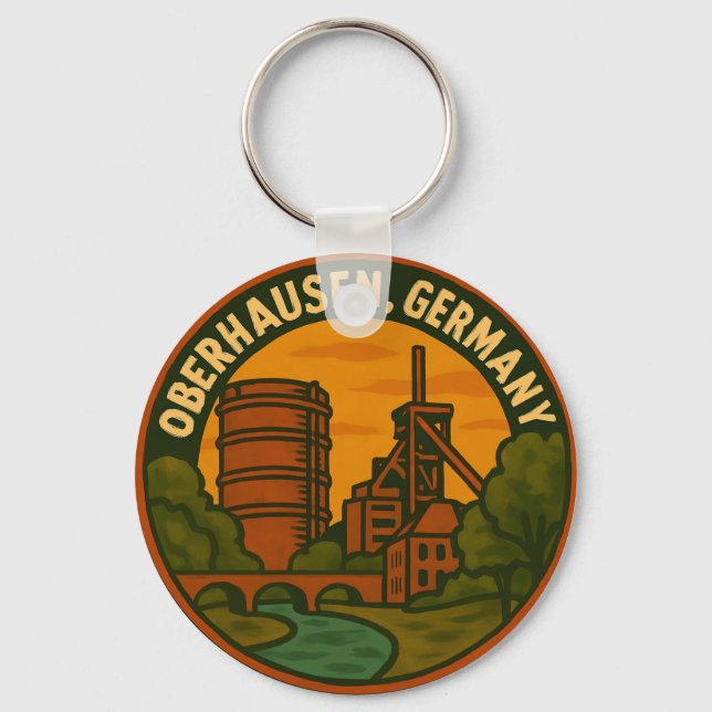 Oberhausen Tyskland Industrikonst Nyckelring (Framsida)