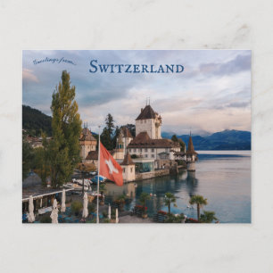 Oberhofen Castle Schloss Oberhofen Schweiz Vykort