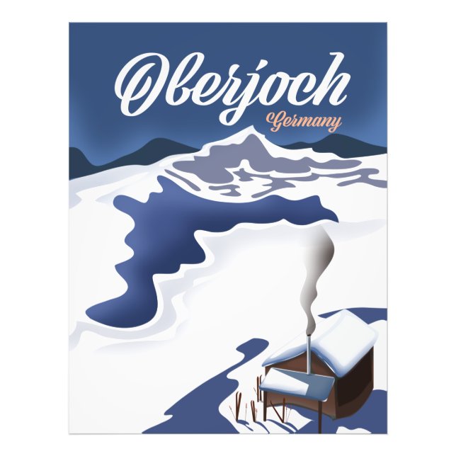 Oberjoch Tyskland ski poster (Framsidan)