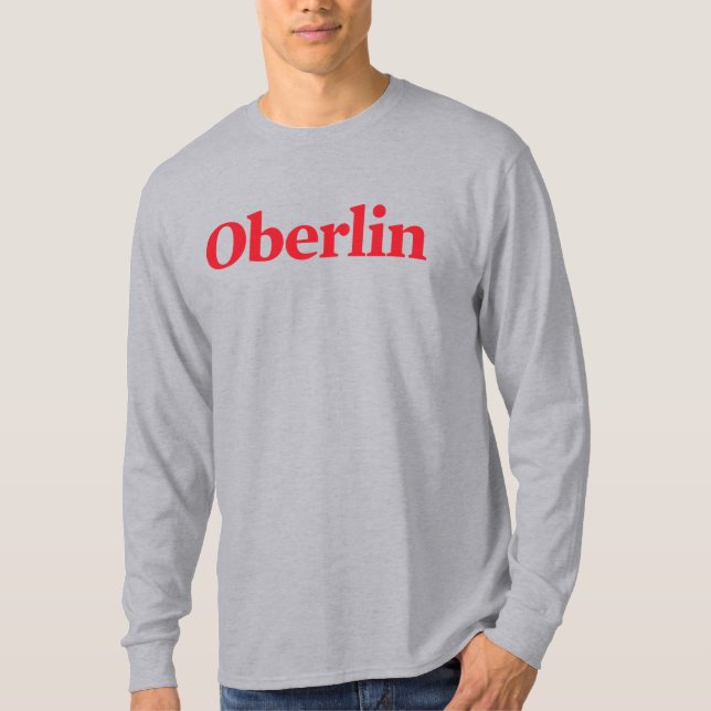 Oberlin Long-Sleeve Grått T-Shirt (Framsida)