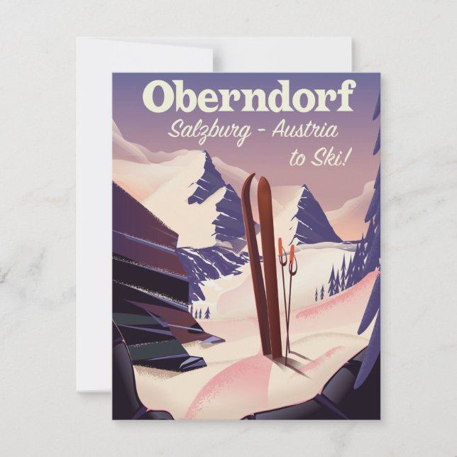 Oberndorf, Salzburg, Österrike, skidposter (Framsida)