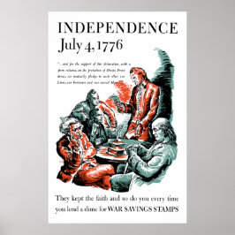Oberoende 4 juli 1776 poster
