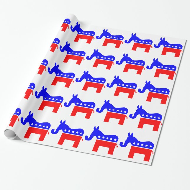 OBEROENDE & BIPARTISAN - Donkey/Elephant Hybrid Presentpapper (Utrullad)