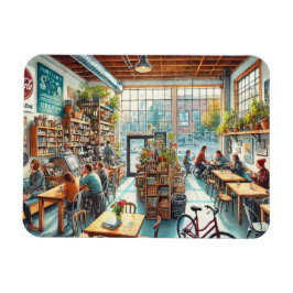 Oberoende Cafe i Portland Oregon Magnet