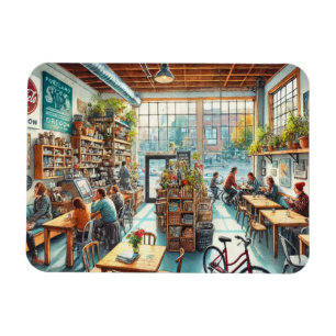 Oberoende Cafe i Portland Oregon Magnet