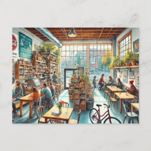 Oberoende Cafe i Portland Oregon Vykort