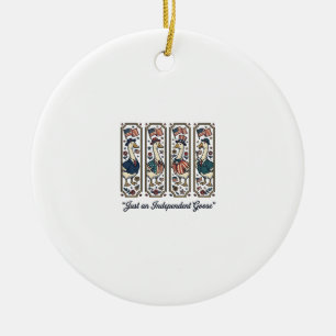Oberoende gås patriotisk vintage t-shirt design julgransprydnad keramik