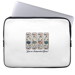 Oberoende gås patriotisk vintage t-shirt design laptop fodral