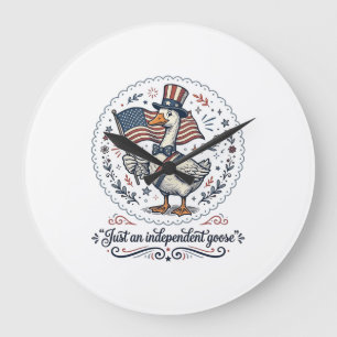 Oberoende gås vintage patriotisk skjorta design ( stor klocka