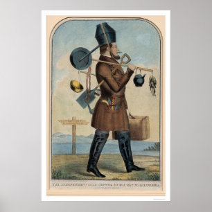 Oberoende Guld Hunter på hans väg till Kalifornien Poster