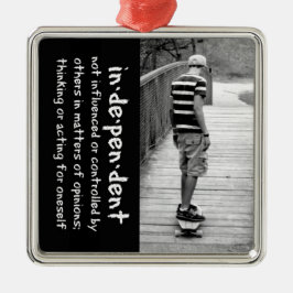 Oberoende i Longboard Julgransprydnad Metall