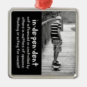 Oberoende i Longboard Julgransprydnad Metall