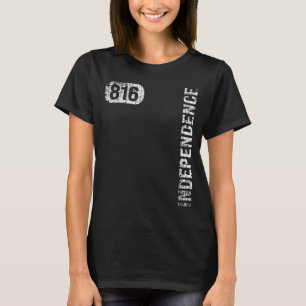 Oberoende Missouri 816 Area Code Vintage Retro T Shirt