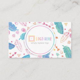 Oberoende modeåterförsäljarevisitkortar Boho Visitkort