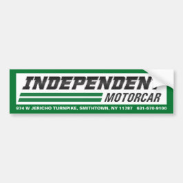 OBEROENDE MOTORCAR Bumper Sticker Bildekal