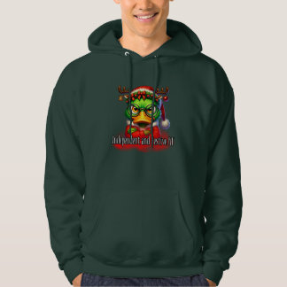 Oberoende och Festive AF - den fantastiska julen Hoodie