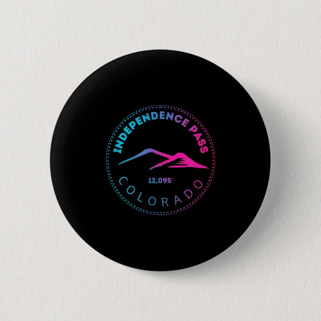 Oberoende pass förhöjd colorado berg neon  knapp (Framsida)