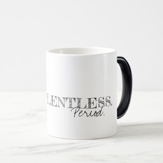 Oberoende. Period. Modern typografi Art Inspire Magisk Mugg (Framsida höger)
