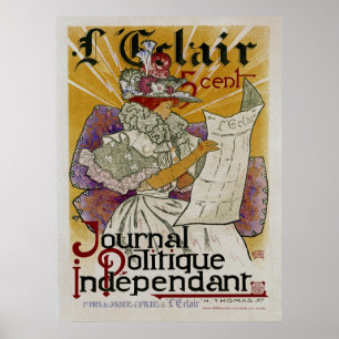 Oberoende politisk tidning för L'Eclair ~ Poster