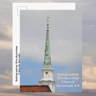 Oberoende Presbyterianska kyrkan Steeple Savannah Vykort