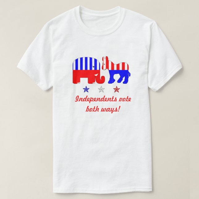 Oberoende röstar på båda sätten tee shirt (Design framsida)