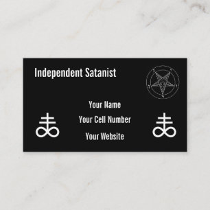 Oberoende Satanist Visitkort