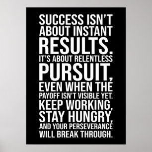 Oberoende strävan - Framgång och motivation Poster