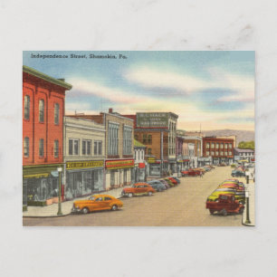 oberoende Street, Shamokin, Pennsylvania Vykort