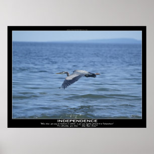 OBEROENDE Underbar Blue Heron Motivational Poster