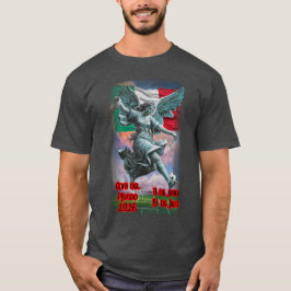 Oberoendeängeln spelar fotboll på en grå t shirt