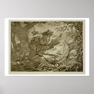 Oberon och Titania (engrave) Poster